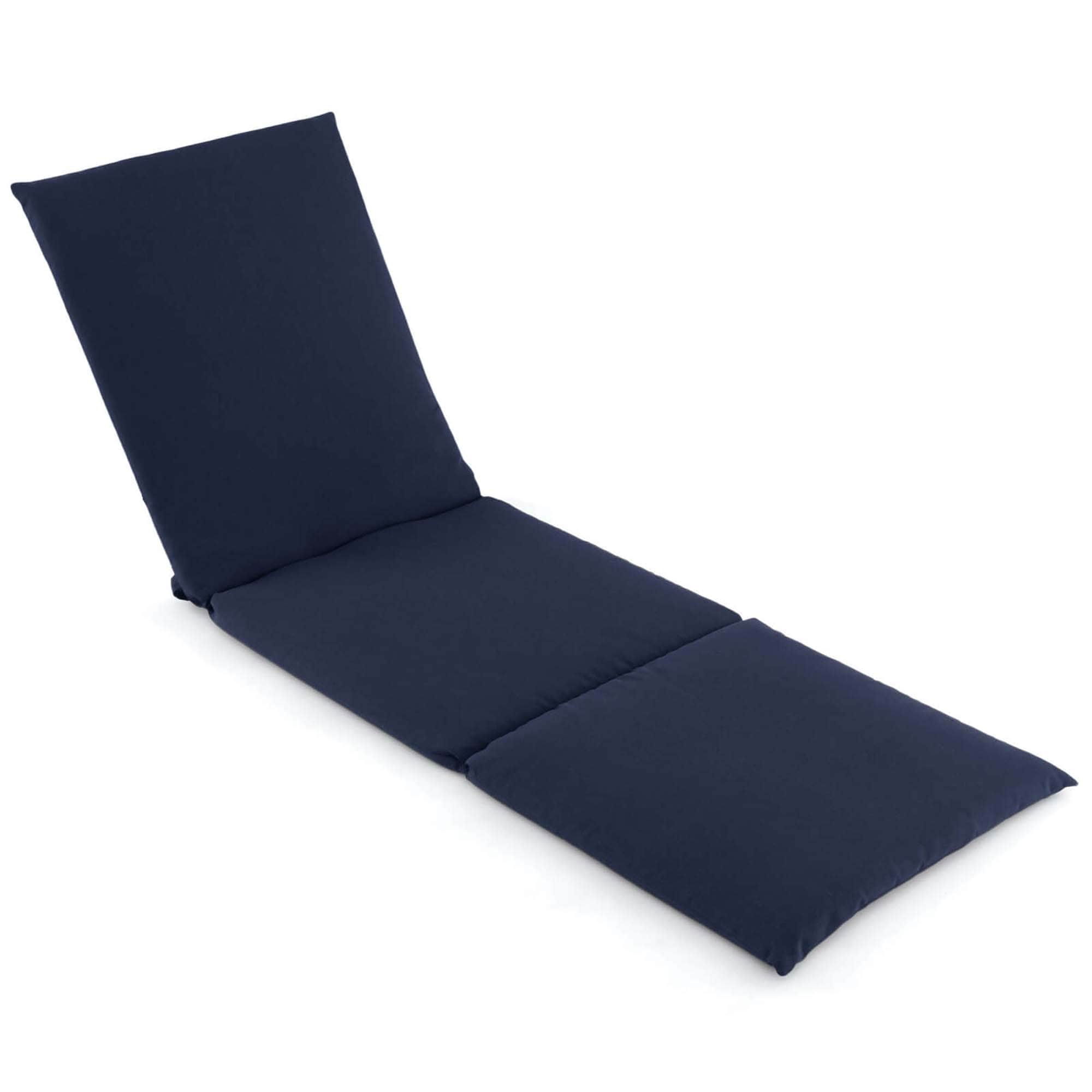 Costway 1/2 PCS Outdoor Chaise Lounge Cushion with Hook & Loop