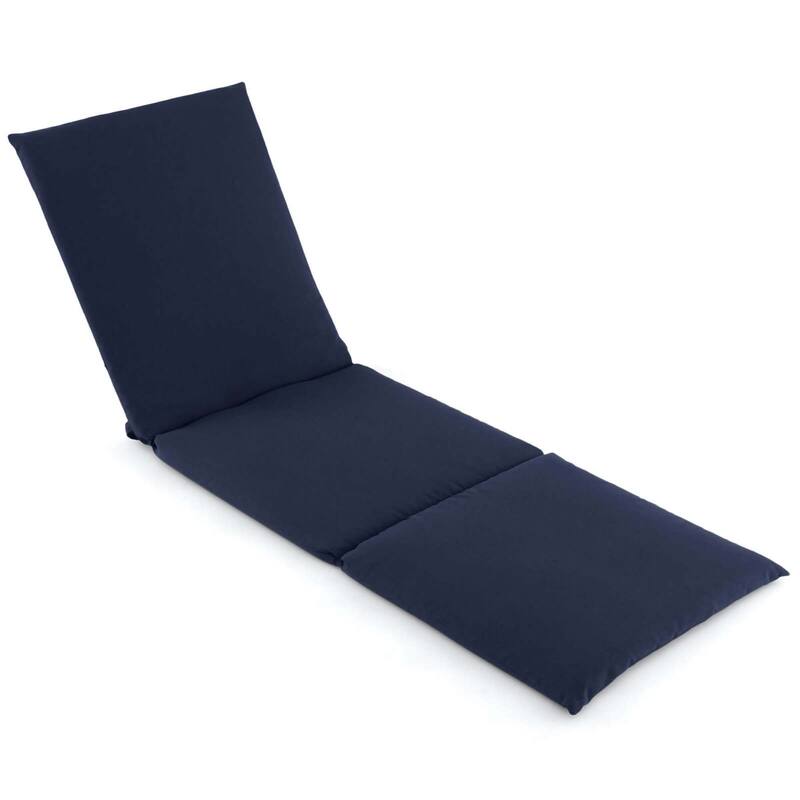 Costway 1/2 PCS Outdoor Chaise Lounge Cushion with Hook & Loop - 1 PCS