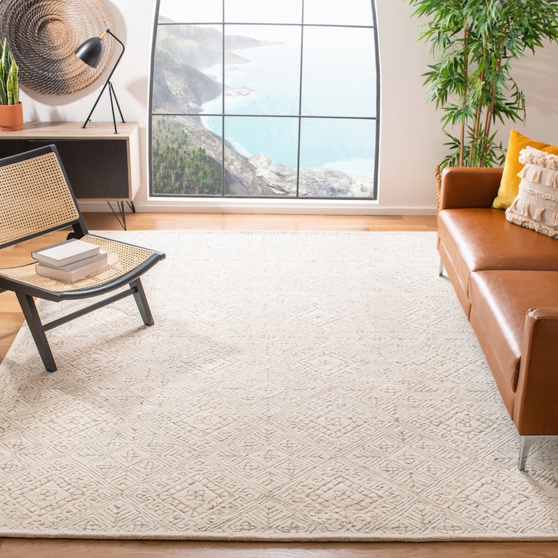SAFAVIEH Handmade Glamour Klarita Wool Rug - 8' x 10' - Ivory/Beige