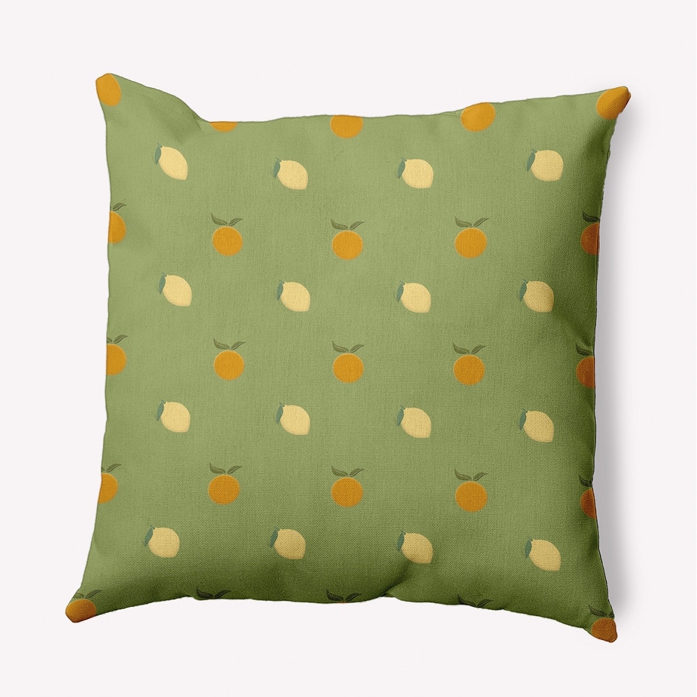 Oranges and Lemons Pattern Decorative Throw Pillow