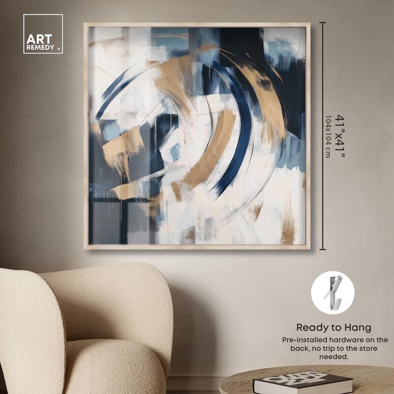 Golden Vortex I Shadowbox by Art Remedy