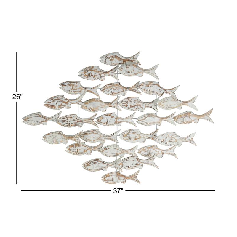 Wood Fish Handmade Home Wall Decor - White - Roche River Decor