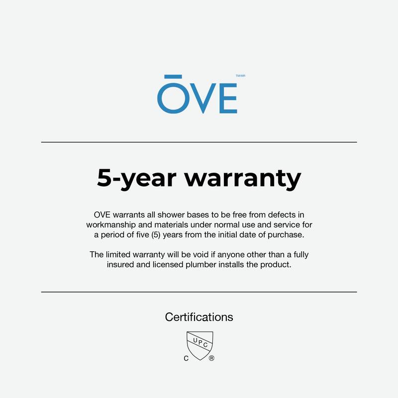 Ove Decors 15SBR-OLIV36 Oliver 36" x 36" Square Shower Base with
