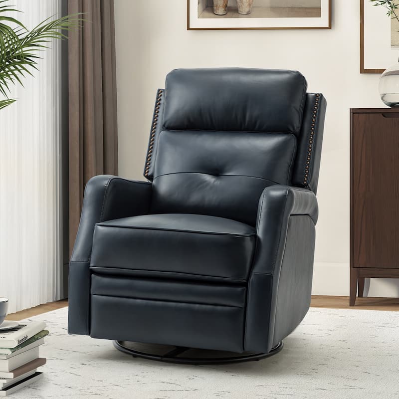 Beatriz Living Room Recliner with Metal Base - NAVY