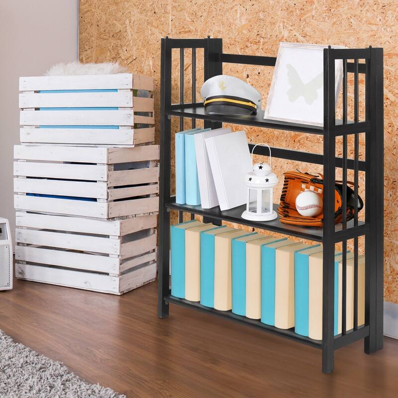 Porch & Den Edgemont Folding Stackable 27.5-inch Bookcase