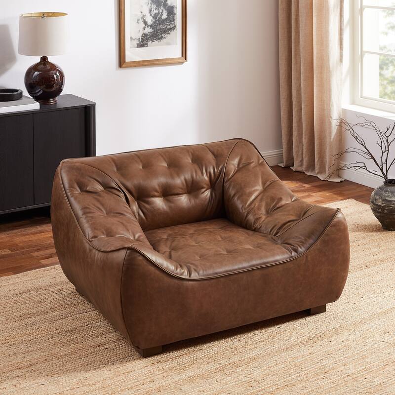 Luxury Genuine Leather Lounge Sofa Chair