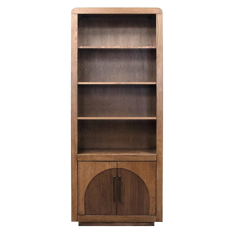 Bridgevine Home 78 inch High Bookcase Pier, No Assembly Required, Two-Tone Finish