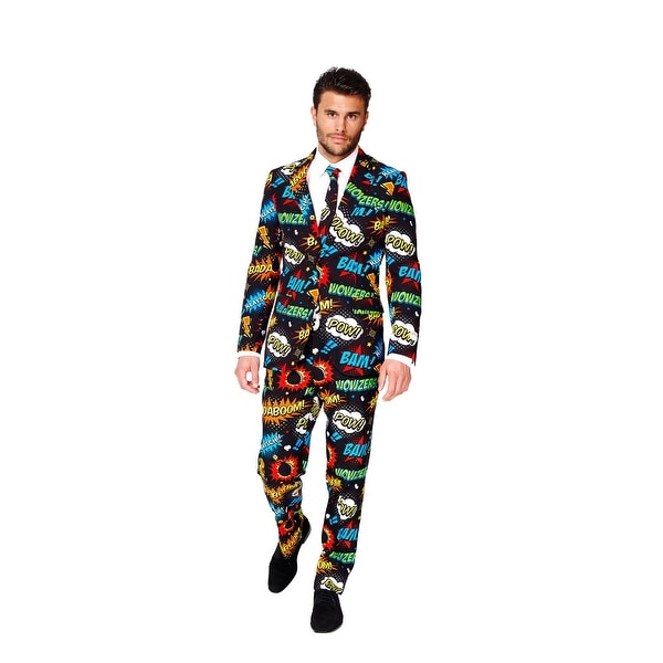 Black and Green Men Adult Badaboom Comics Suit - Large