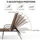 preview thumbnail 33 of 62, Set of 4 Lounge Chairs Outdoor Chaise Lounge with Arms and Adjustable Back