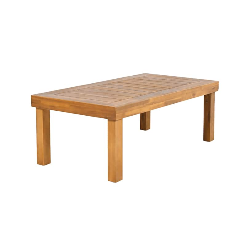 Christopher Knight Home - Mia 4-Pieces Acacia Wood Patio Chat Set