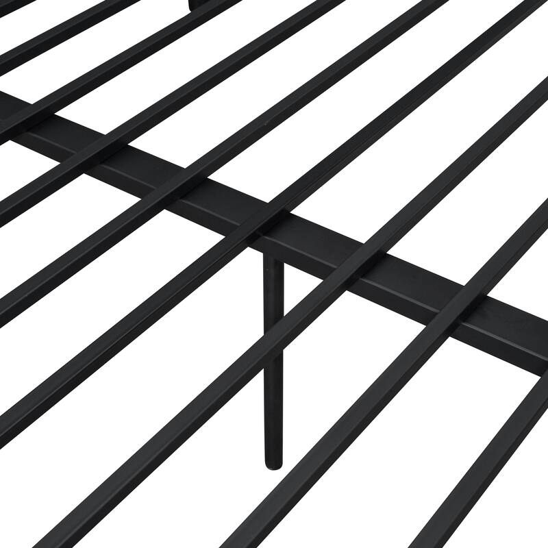 Versatile Metal Bunk Bed with Chrome Finish, Safety Guardrails, Ideal for Kids and Guest Rooms