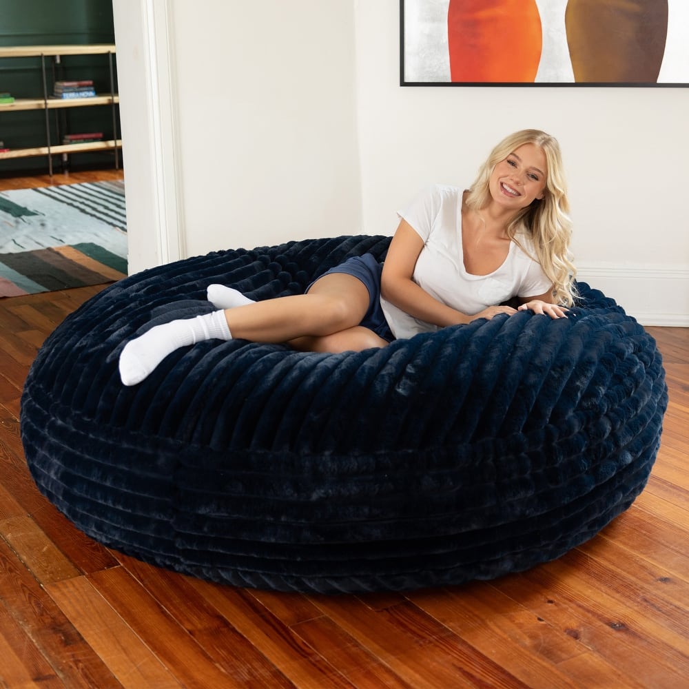 Jaxx 6 Foot Cocoon - Large Bean Bag Chair for Adults, - Mondo Faux Fur