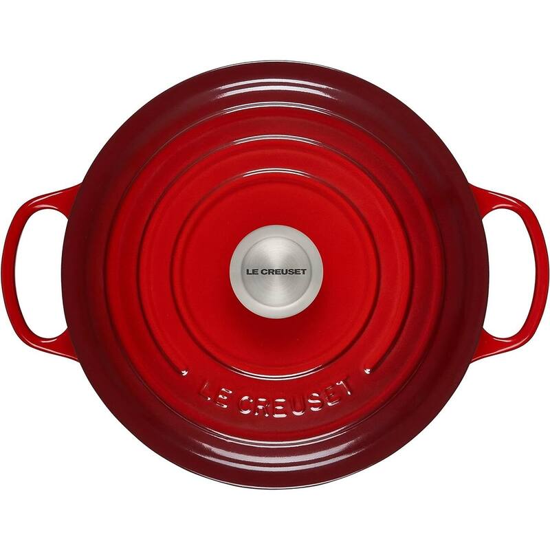 Le Creuset Enameled Cast Iron Signature Round Dutch Oven, 5.5 qt - Cerise