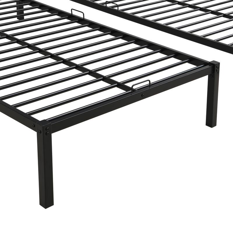 Triple Metal Bunk Bed, Full Over Twin Over Twin, Safety Rail, Vertical Ladder, Durable Frame