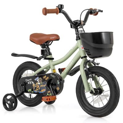 Costway 12"/14"/16"/18" Kid’s Bike with Training Wheels Adjustable