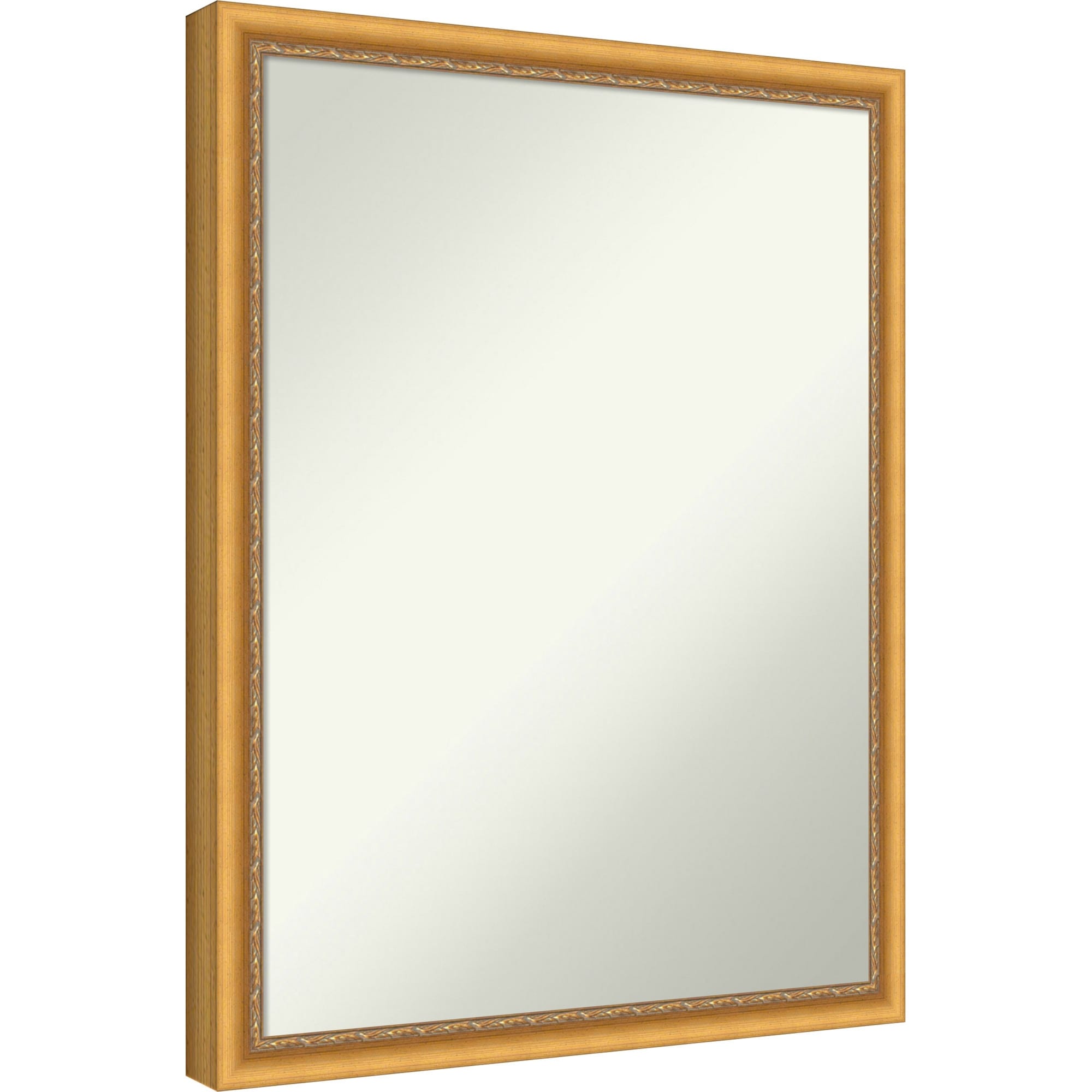 Belmont Rope Gold Non-Beveled Wood Framed Bathroom Vanity Wall Mirror