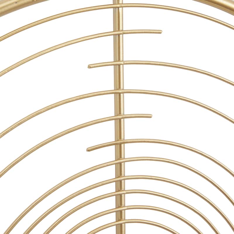 Metal Open Frame Swirl Decorative Wall Clock - Gold - Roche River Decor