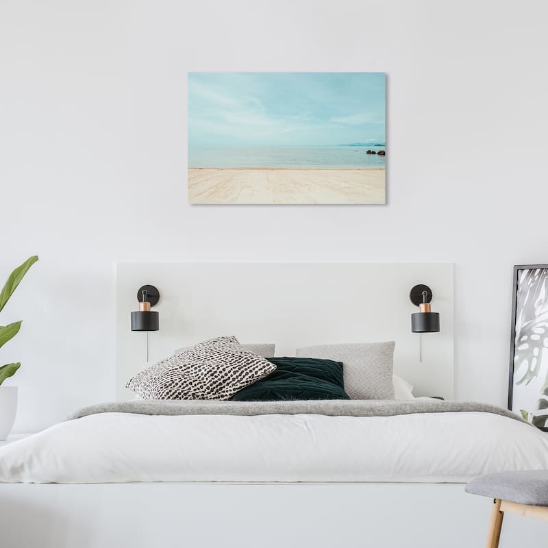 Wynwood Studio Canvas Nautical and Coastal Soft Pale Beach Blue and Light Blue Nautical & Coastal Wall Art Canvas Print - 24 x 36