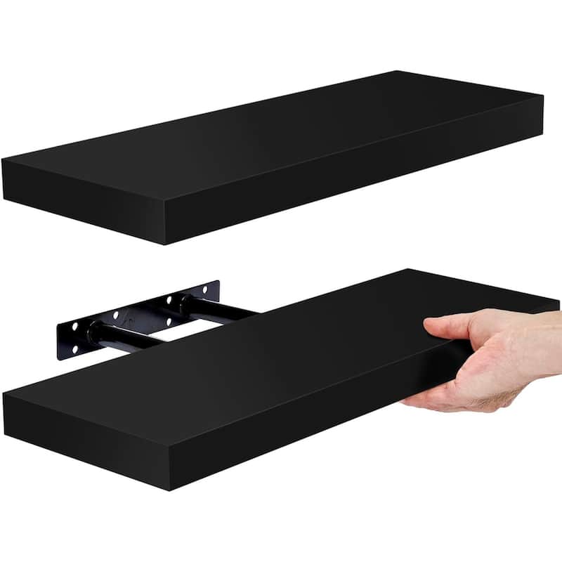 Sorbus Rustic Floating Shelf (Set of 2)