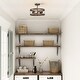 preview thumbnail 12 of 18, Modern Farmhouse 2-Light Drum Semi-Flush Mount Ceiling Light for Hallway and Foyer