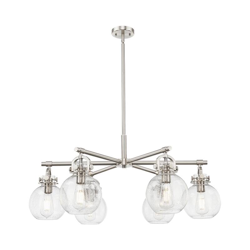 Innovations Lighting Downtown Urban - Newton Sphere - 6 Light 26" Stem Hung Chandelier
