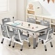 preview thumbnail 7 of 9, Height Adjustable Kids Table and 6 Chair Set for Ages 2-10