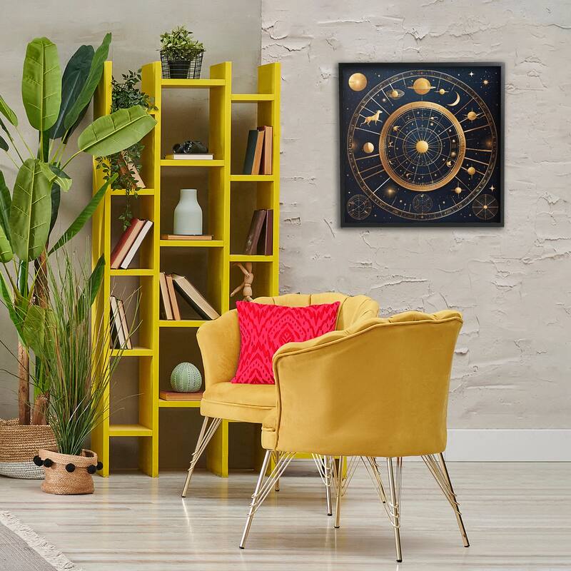 Stupell Astrology Zodiac Birth Chart Framed Giclee Art Design By Tabz Jones