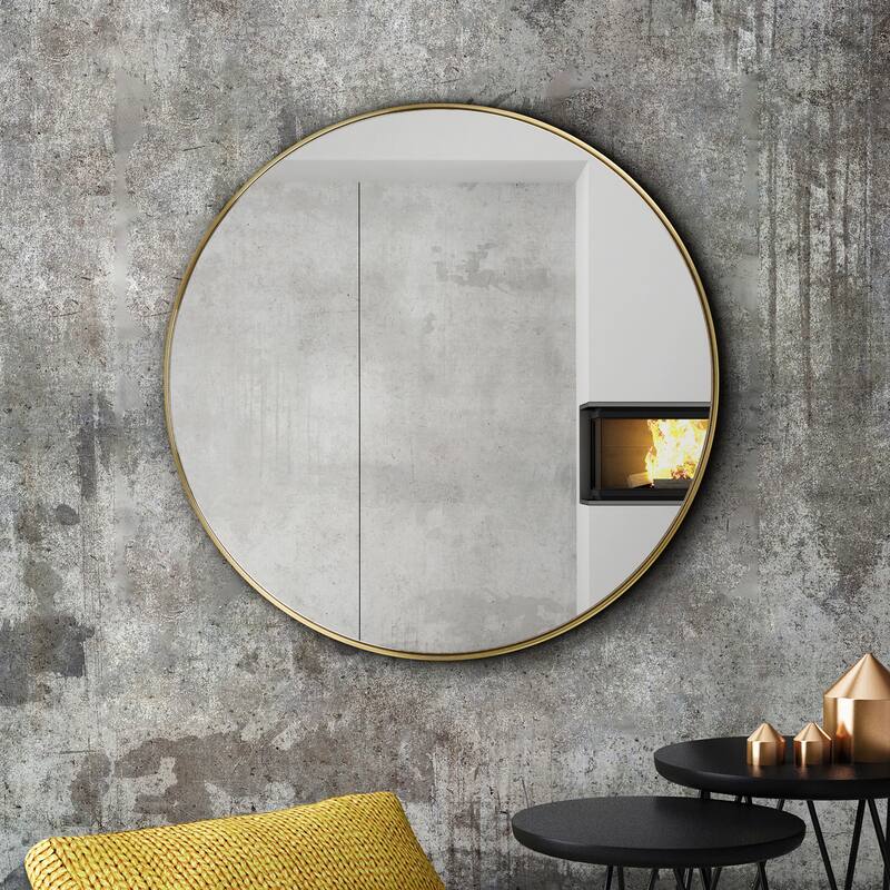 Ultra Stainless Steel Round Wall Mirror- 30"x30"