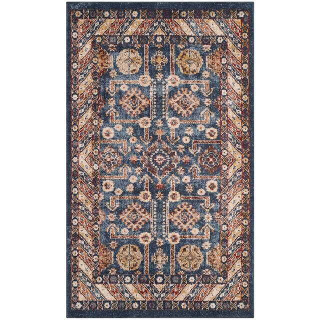 SAFAVIEH Bijar Celie Traditional Distressed Oriental Area Rug - 2'3" x 4' - Royal/Ivory