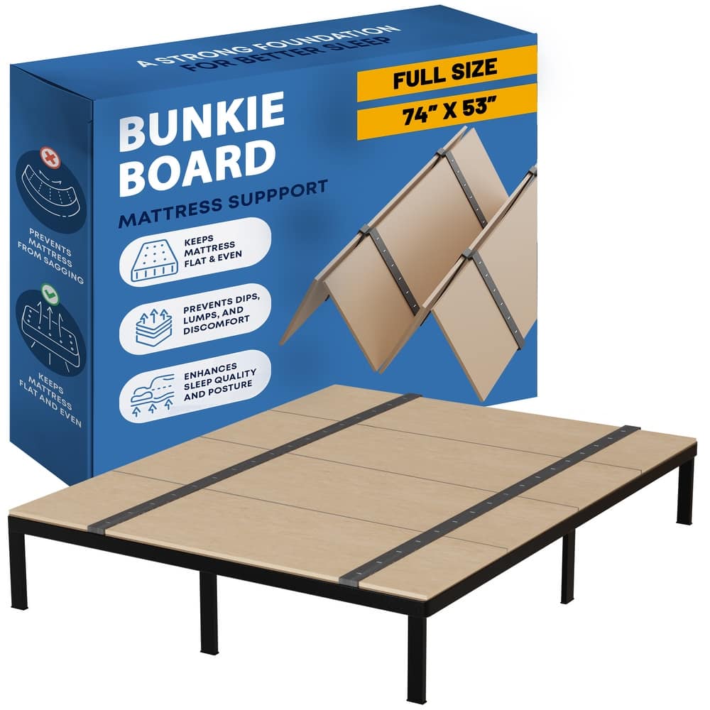 Folding Bunkie Board, Low-Profile Mattress Support Platform for Daybeds, Bunk Beds, Futons & Metal/Wood Frames.