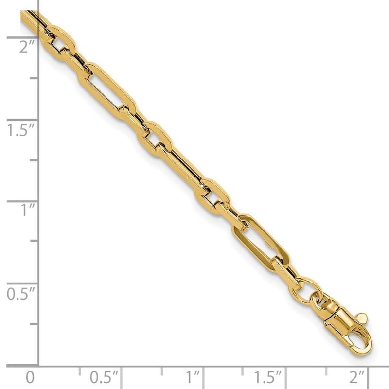 Curata 14k Yellow Gold Gold Polished Fancy Link Bracelet 7.5 Inch