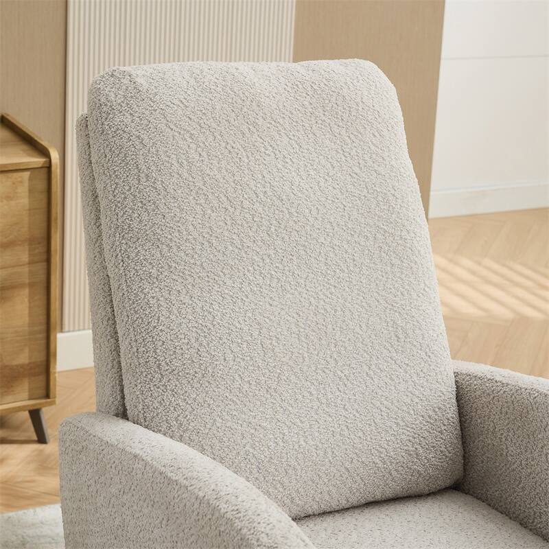25.4"W Rocking Chair,High Back Glider Chair with Retractable Footrest