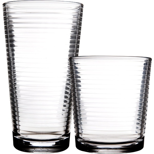 Palais Glassware Striped Collection; High Quality Striped Clear Glass Set. Opens flyout.