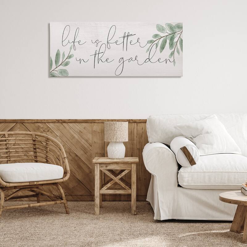 Stupell Life Is Better in Garden Canvas Wall Art Design By Lil' Rue