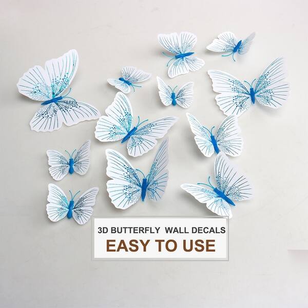 Shop 12pcs 3d Butterfly Wall Decal Art Diy Sticker For Christmas