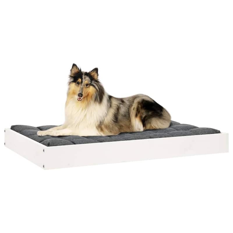 vidaXL Dog Bed 36"x25.2"x3.5" Solid Wood Pine - 36" x 25.2" x 3.5"