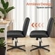 preview thumbnail 50 of 66, Desk Chairs. Cross Legged Office Task Armless Wide Vanity Makeup Chair Computer Chairs for Home Office