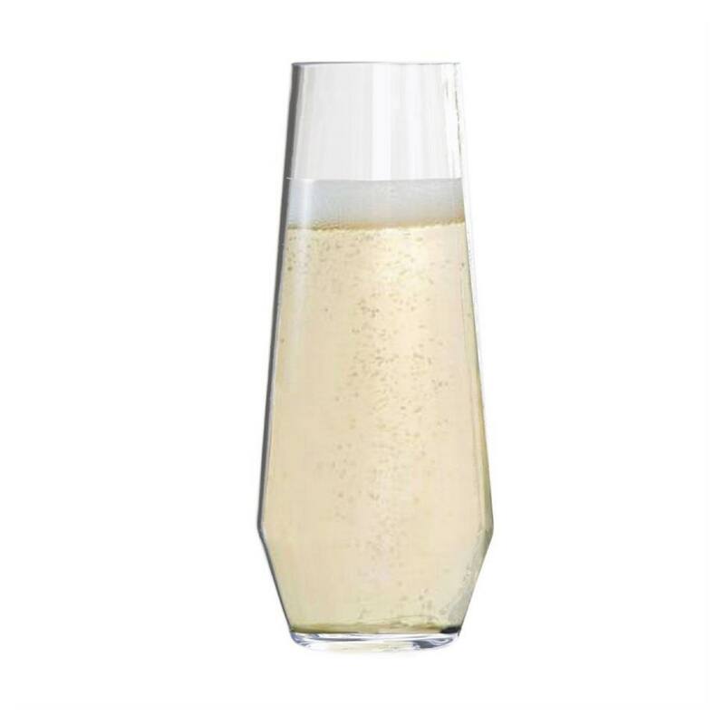 Tritan Lexington Plastic Champagne Flutes Set of 4 (9oz), Unbreakable Mimosa Glasses