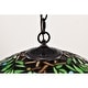 preview thumbnail 11 of 9, Rikkie 2-Light Wisteria Design Stained Glass Shade Tiffany-Style Pendant Lamp