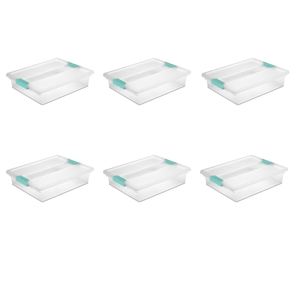 Case of 6 Sterilite Large Clip Boxes