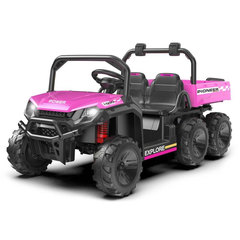 2-Seater Ride-on Toy 24V 4WD Electric Dump Truck for Kids Best Gift - Pink