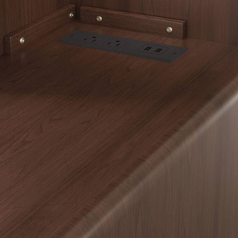 Versatile Corner Table with Drawers and Shelves for Bedroom and Living Room