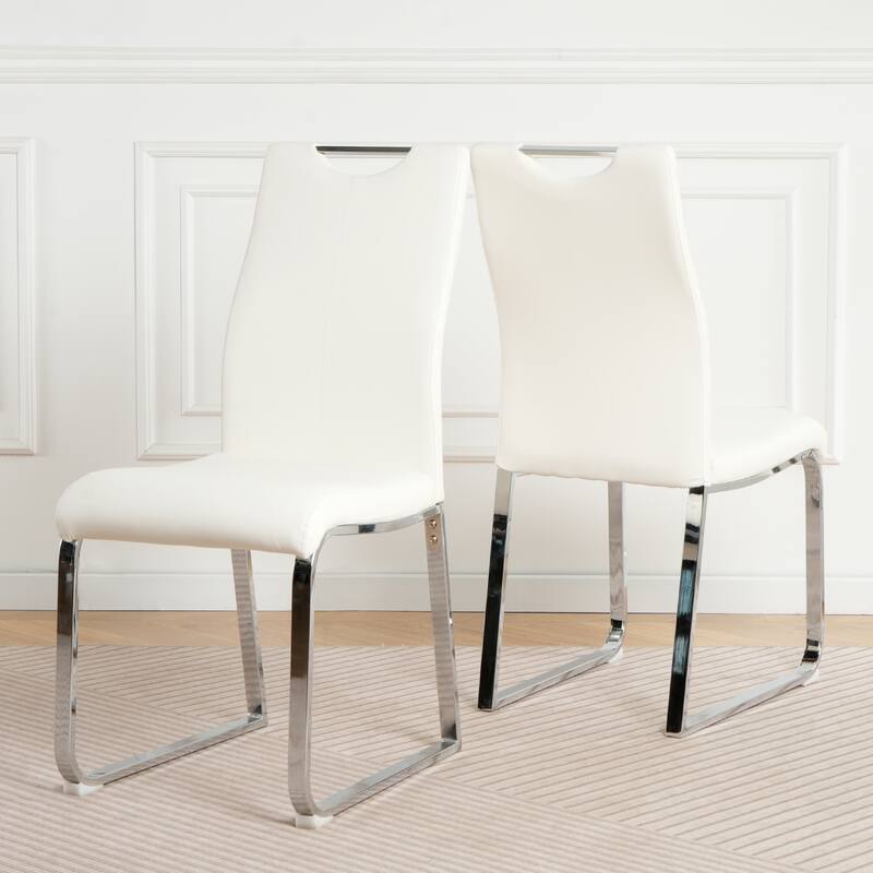 Modern Dining Chair with Metal Chair Legs (Set Of 2)