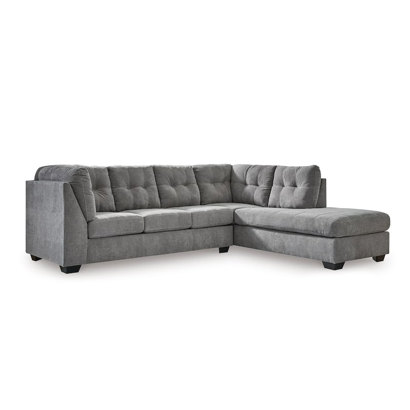 Signature Design by Ashley Marleton Gray 2-Piece Sectional with Chaise - 115"W x 91"D x 38"H
