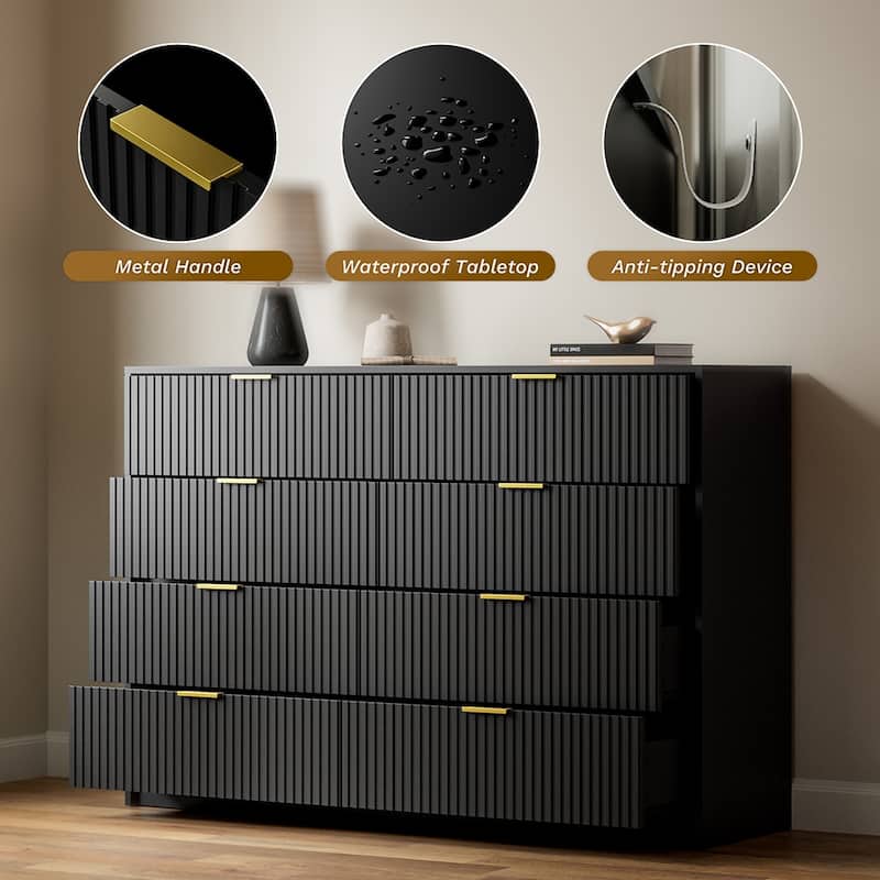 8-Drawer Double Dresser for Bedroom