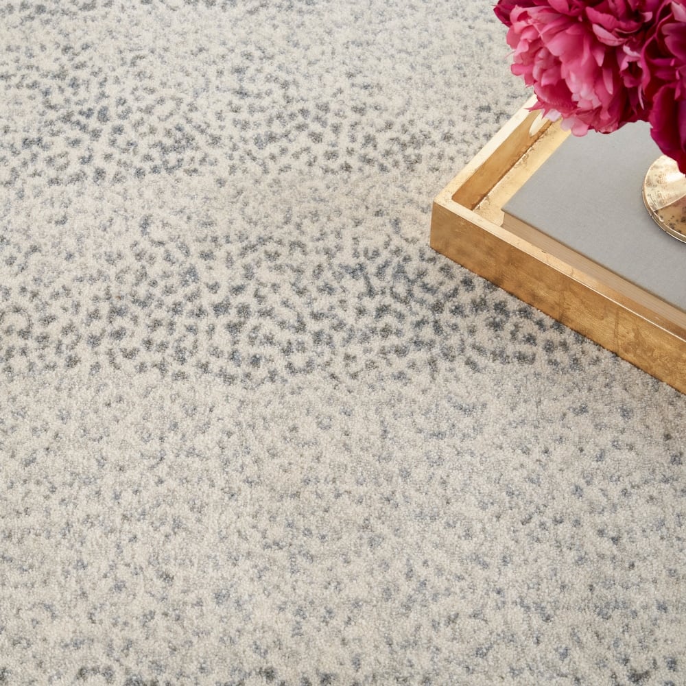 Nourison Home Elegance Indoor only Grey Abstract Area Rug