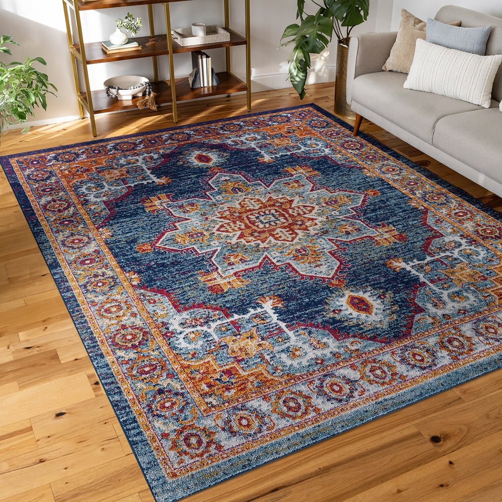 Gematria French Country Medallion Indoor Area Rug