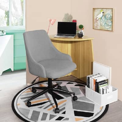 Armless Upholstered Office Chairs Grey
