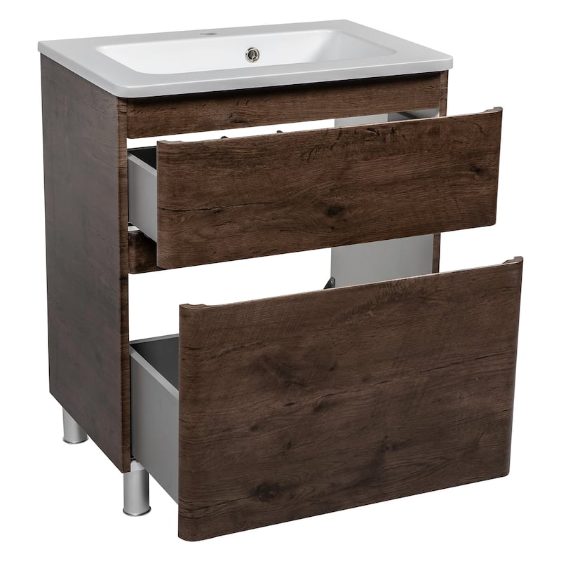 Modern Free Standing Bathroom Vanity with Washbasin | Comfort Collection mirror Omega R-line 32" included
