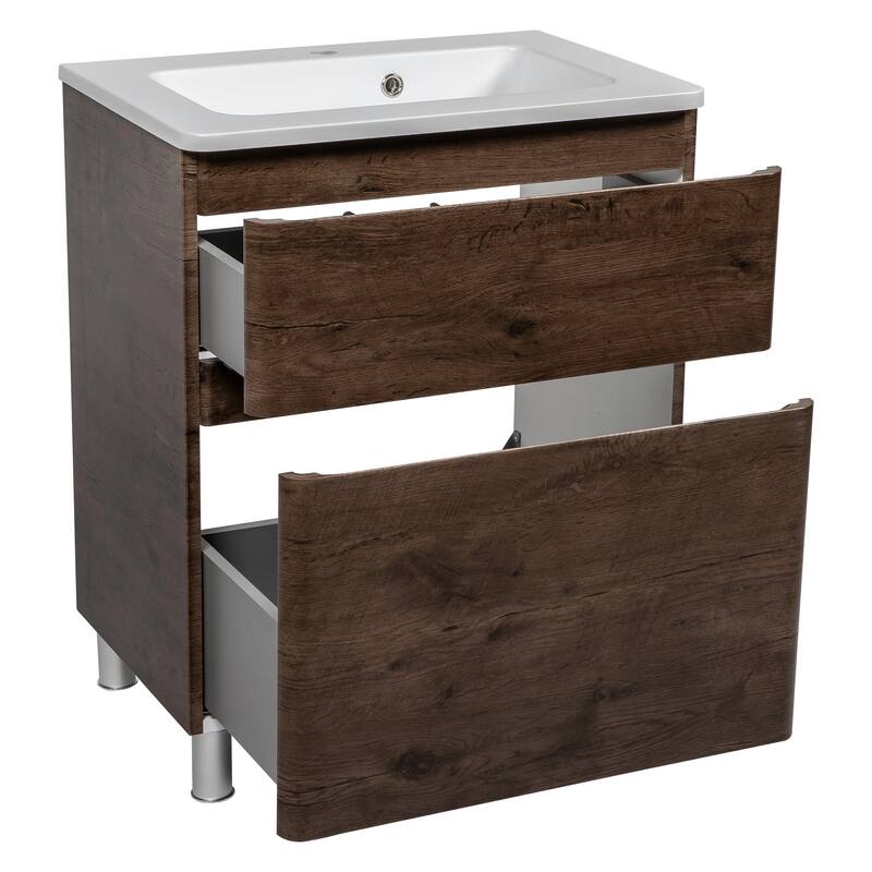 Modern Free Standing Bathroom Vanity with Washbasin | Comfort Collection mirror Omega R-line 40" included